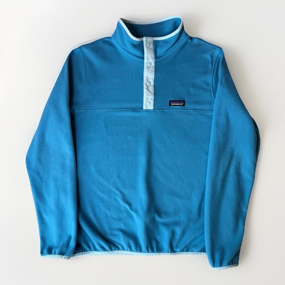 Patagonia Micro D Snap T Pullover Women's XL Blue Fleece Gorepcore Outerwear